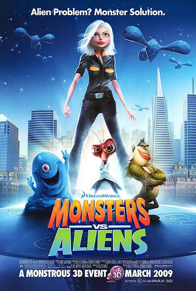 Monsters vs Aliens poster